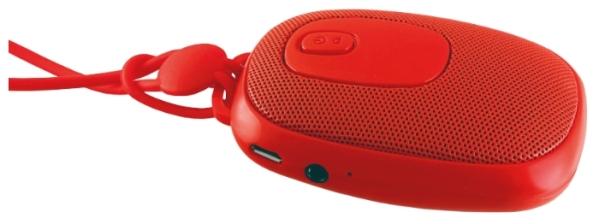 Колонки  Bluetooth  мобильные с MP3 плеером Ginzzu GM-985C, 3Вт, 90..20000Гц, USB, линейный вход, FM-радио, SD-micro, селфи-кнопка, аккумулятор, красный, пластик