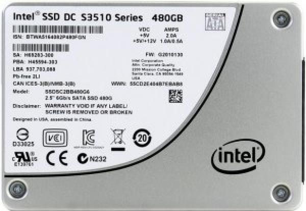Накопитель SSD 2.5" SATA  480GB Intel SSDSC2BB480G601, SATAIII, MLC, 500/440MB/s