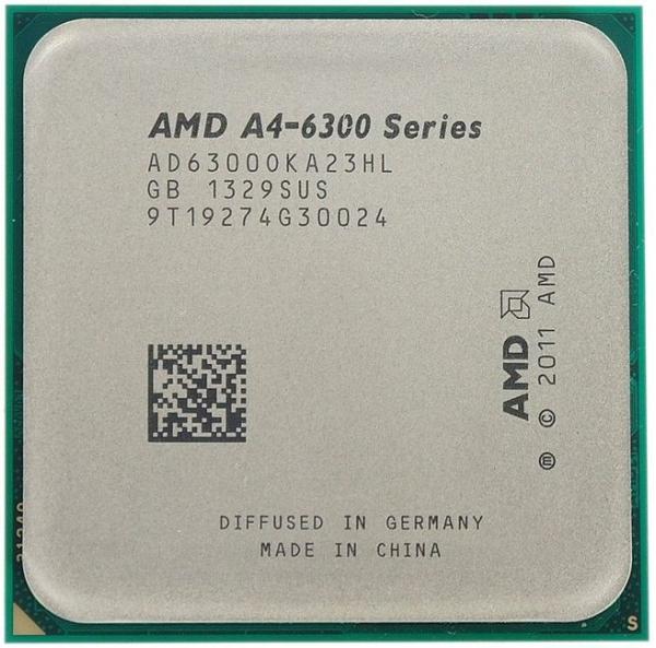 Процессор FM2 AMD A4-6300 3.7ГГц, 1MB, 5000МГц, Richland 0.032мкм, Dual Core, Dual Channel, видео 760МГц, 65Вт