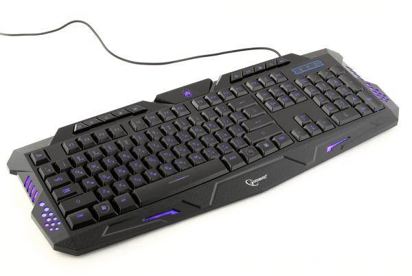 Клавиатура Gembird KB-G11L, USB, Multimedia 10 кнопок, подсветка, черный