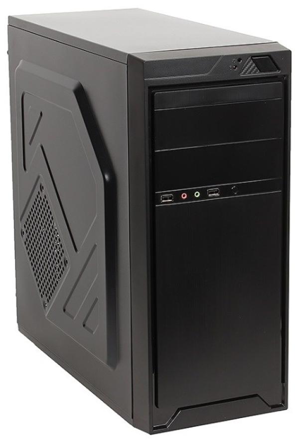Корпус ATX MidiTower 3Cott 4401, 450Вт, 3*5.25"+0(4)*3.5", Audio/2*USB2.0, без вентиляторов (3 места), черный