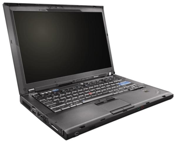Ноутбук 14" Lenovo ThinkPad T400, Core 2 Duo P8700 2.5 4GB 120GB 1400*900 HD3470 256MB DVD-RW 3*USB2.0 LAN WiFi BT VGA камера 2.1кг W7P, черный, восстановленный