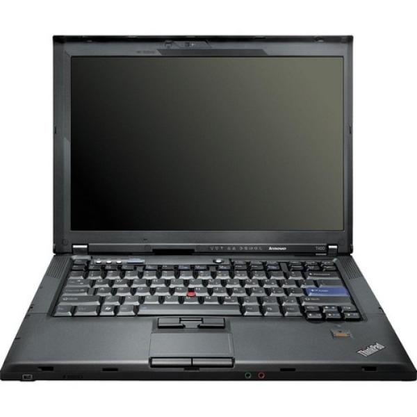 Ноутбук 14" Lenovo ThinkPad T400, Core 2 Duo P8700 2.5 4GB 160GB 1400*900 HD3470 256MB DVD-RW 3*USB2.0 LAN WiFi BT VGA камера 2.1кг W7P, черный, восстановленный