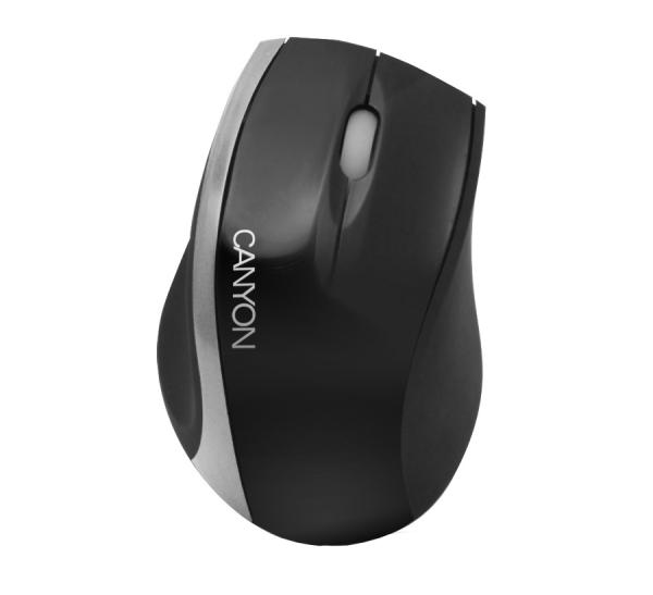 Мышь оптическая Canyon CNR-MSO01NS, USB, 3 кнопки, колесо, 800dpi, черный-серебристый