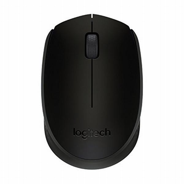 Мышь беспроводная оптическая Logitech B170 Wireless Mouse, USB, 3 кнопки, колесо, FM, 1*AA, для ноутбука, черный, 910-004798