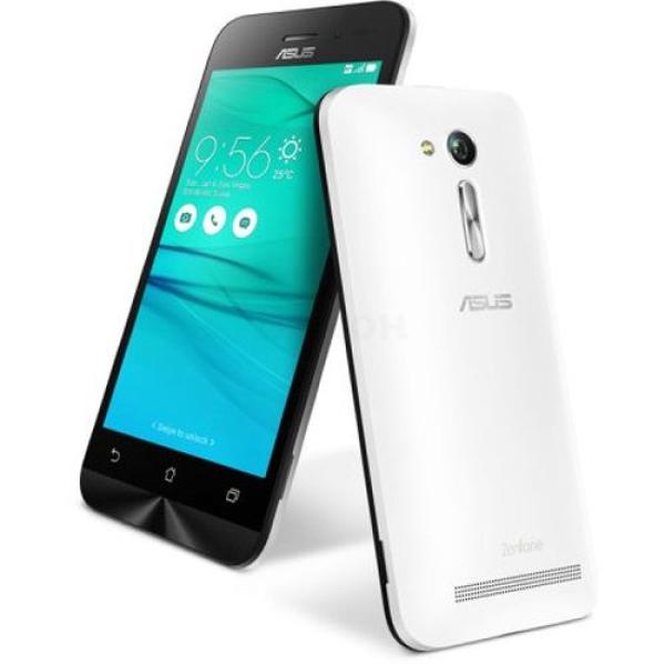 Смартфон 2*sim ASUS ZenFone Go (ZB450KL-1B037RU), 4*1.2ГГц, 8GB, 4.5" 854*480, SDHC-micro, 4G/3G, GPS, BT, WiFi, G-sensor, радио, 2 камеры 8/2Мпикс, Android 6, 67*136.5*11.2мм 135г, белый
