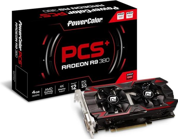 Видеокарта PCI-E Radeon R9 380 PowerColor AXR9 380 4GBD5-PPDHEV2, 4GB GDDR5 256bit 918/5700МГц, PCI-E3.0, HDCP, DisplayPort/2*DVI/HDMI, CrossFireX, 190Вт