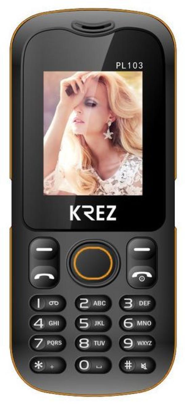 Мобильный телефон 2*SIM KREZ PL103BO DUO, GSM900/1800, 1.77" 160*128, камера 0.3Мпикс, SD-micro/SDHC-micro, BT, MP3 плеер, фонарь, оранжевый