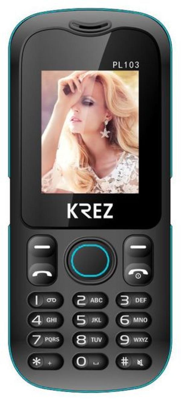 Мобильный телефон 2*SIM KREZ PL103BL DUO, GSM900/1800, 1.77" 160*128, камера 0.3Мпикс, SD-micro/SDHC-micro, BT, MP3 плеер, фонарь, синий