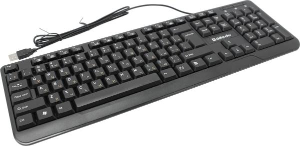 Клавиатура Defender OfficeMate HM-710, USB, влагозащищенная, черный