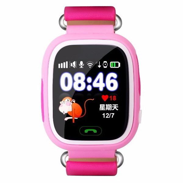 Часы детские Smart Baby Watch Q80s, GSM 900/1800/GPRS, 1.22", GPS, розовый