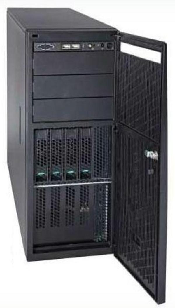 Корпус eATX MidiTower Intel P4308XXMHGN, 1(2)750Вт, 3*5.25"+0(8)*2.5"/3.5", 8*2.5"/3.5"(SAS/SATA)HS, 2*USB2.0, 3(3) вент., черный, 4U