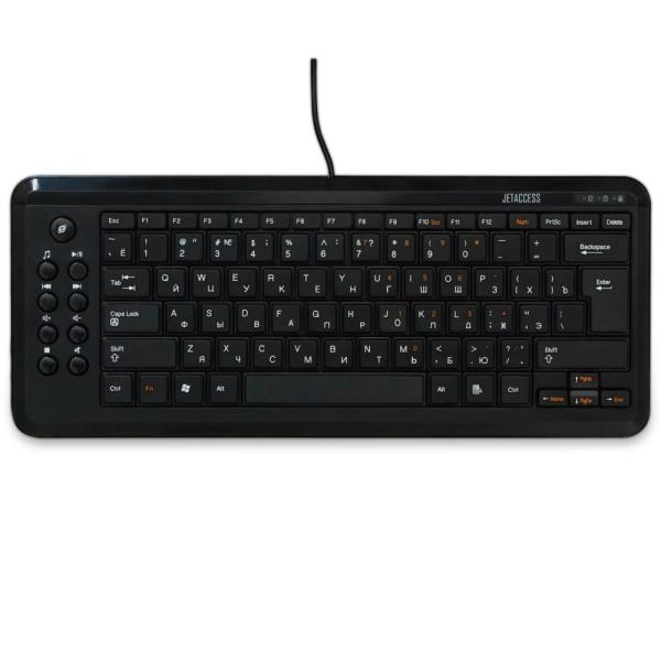 Клавиатура JETAccess K18, USB, Multimedia 9 кнопок, компактная, черный