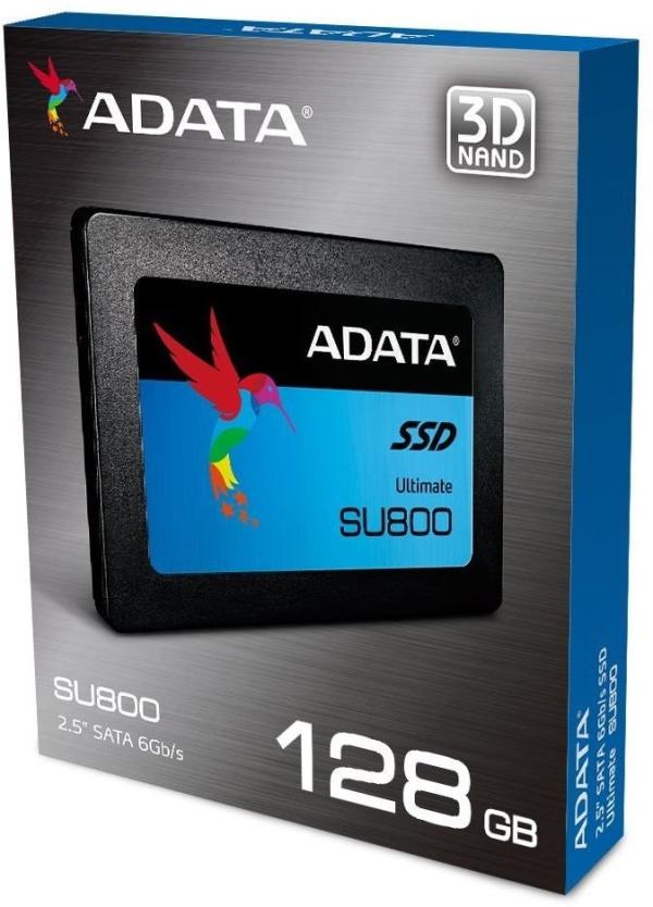 Накопитель SSD 2.5" SATA  128GB A-Data Ultimate SU800 (ASU800SS-128GT-C), SATAIII, 3D TLC NAND, 560/360MB/s