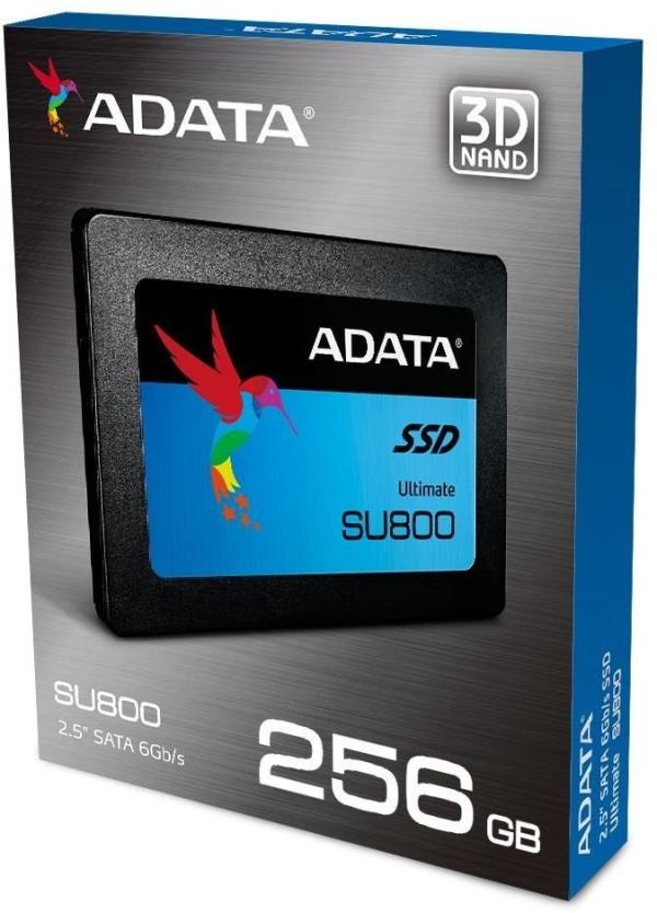 Накопитель SSD 2.5" SATA  256GB A-Data Ultimate SU800 (ASU800SS-256GT-C), SATAIII, 3D TLC NAND, 560/520MB/s