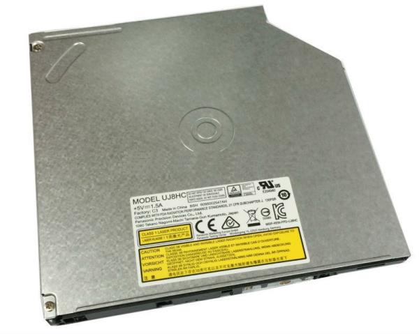 Привод DVD-RW тонкий Panasonic Matshita UJ8HC, SATA, DVD-Dual 6/6, DVD 8/8/6/8/8, DVD-RAM 5, CD 24/24/24, 1MB, для ноутбука, черный