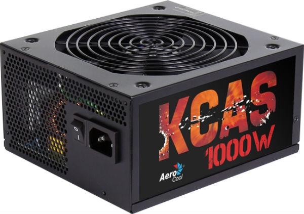 БП для корпуса ATX Aerocool KCAS-1000M, 1000Вт, 80 PLUS Bronze, 20+4pin, 4+4pin(CPU)/6*6+2pin(PCI-E)/6*4pin(molex)/FD/10*SATA, 140*140мм, Active PFC