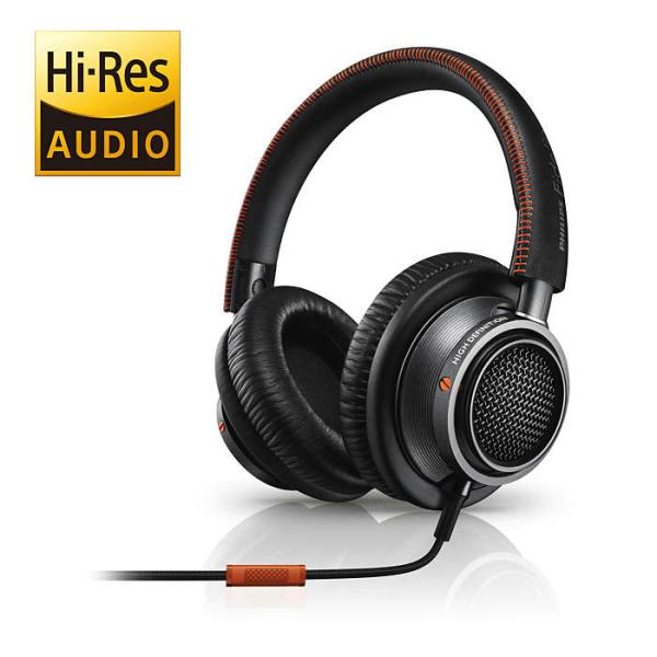 Наушники с микрофоном проводные дуговые открытые Philips Fidelio L2BO/00, 40мм, 6..40000Гц, кабель 1.2м, 2*MiniJack, динамические, чехол, черный