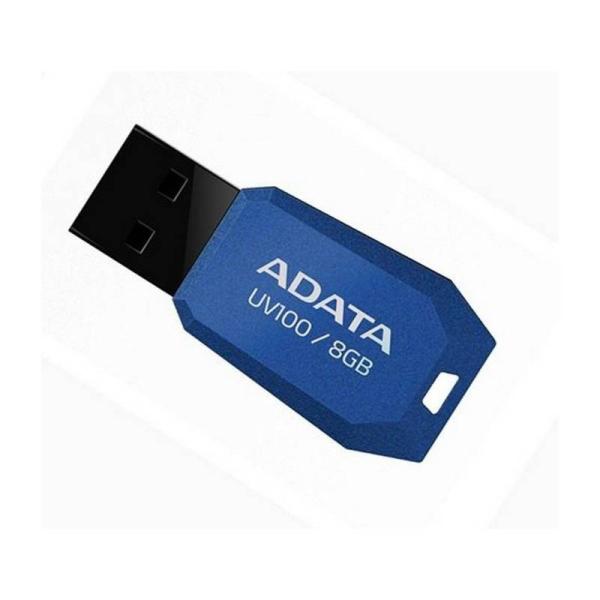 Флэш-накопитель USB2.0   8GB A-Data UV100 AUV100-8G-RBL, компактный, синий, стильный дизайн