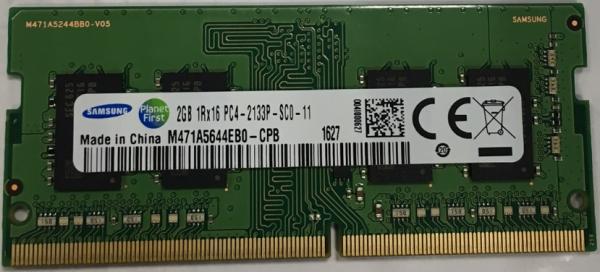 Оперативная память SO-DIMM DDR4  2GB, 2133МГц (PC17000) Samsung SO-DIMM DDR4  2GB 2133МГц (PC17000) M471A5644EB0-CPB, 1.2В