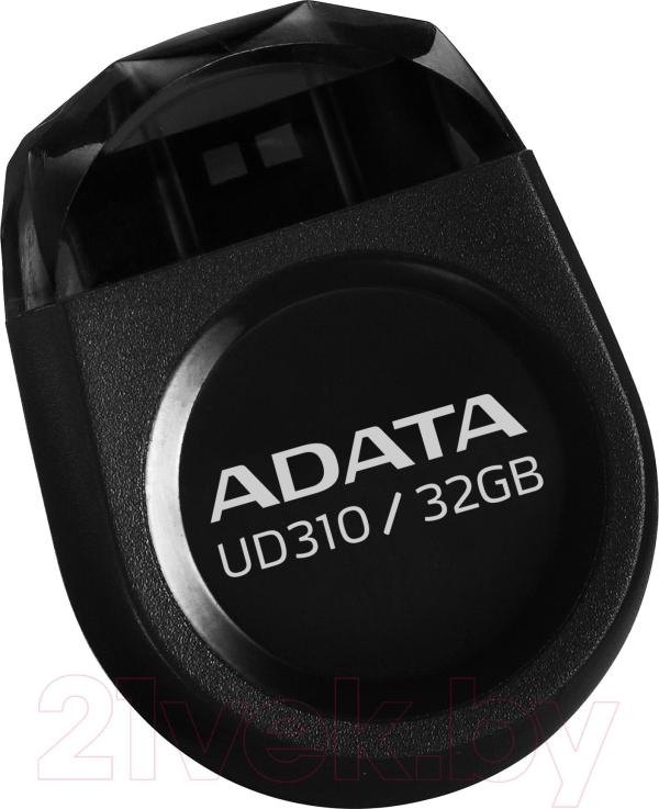 Флэш-накопитель USB2.0  32GB A-Data DashDrive Durable UD310 AUD310-32G-RBK, компактный, черный, брызгозащищенный, стильный дизайн