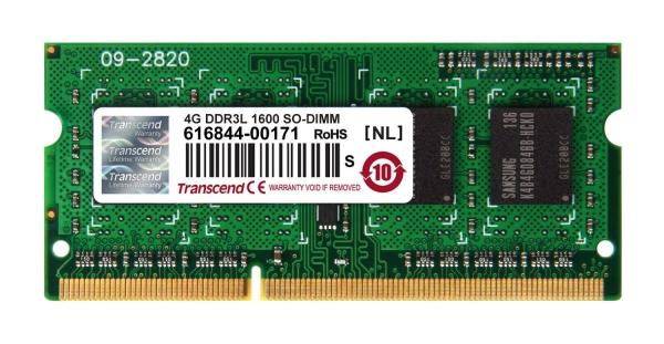 Оперативная память SO-DIMM DDR3  2GB, 1600МГц (PC12800) Transcend TS256MSK64V6N, 1.5В, retail