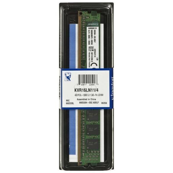 Оперативная память DIMM DDR3  4GB, 1600МГц (PC12800) Kingston KVR16LN11/4, 1.35В, retail