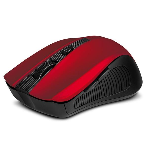 Мышь беспроводная оптическая Sven RX-345, USB, FM 10м, 6 кнопок, колесо, 1400/1000/600dpi, 2*AAА, красный-черный