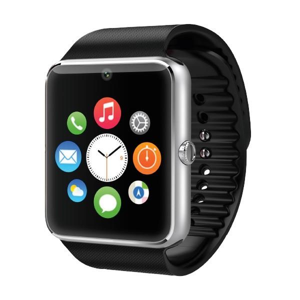 Часы - телефон Smart Watch GT08, GSM 850/900/1800/1900, 1.48", 240*240, сенсорный, BT, камера 0.3Мпикс, Android, SD micro, серебристый