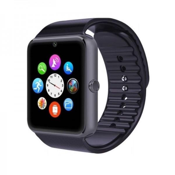 Часы - телефон Smart Watch GT08, GSM 850/900/1800/1900, 1.48", 240*240, сенсорный, BT, камера 0.3Мпикс, Android, SD micro, черный
