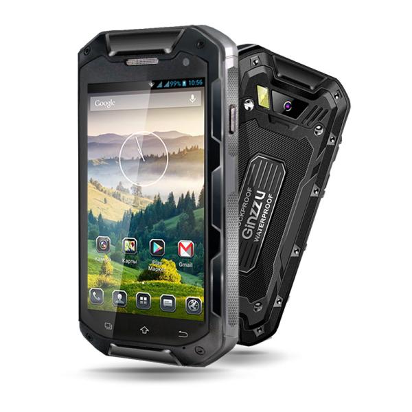Смартфон 2*sim Ginzzu RS93 Dual, 4*1.3ГГц, 8GB, 4.5" 960*540, SD-micro, GSM/3G, GPS, BT, WiFi, G-sensor, радио, 2 камеры 8/2Мпикс, Android 4.4, 78.5*148*16.6мм 231г, черный