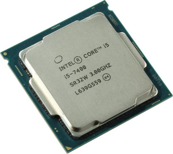 Процессор S1151 Intel Core i5-7400 3.0ГГц, 4*256KB+6MB, 8ГТ/с, Kaby Lake 0.014мкм, Quad Core, видео 1000МГц, 65Вт