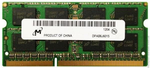 Оперативная память SO-DIMM DDR3  2GB, 1600МГц (PC12800) Micron, 1.35В