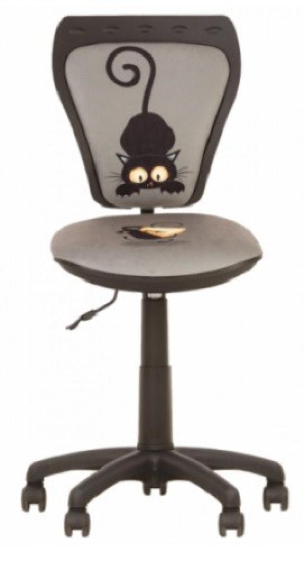 Кресло NS MINISTYLE GTS Cat & Mouse, акрил, серый с рисунком, без подлокотников, крестовина-пластик, регулировка высоты сиденья - газлифт, до 80кг