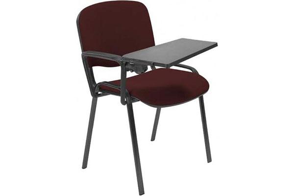 Стул ИСО BL В-28 + столик, коричневый-черный, акрил, каркас черный металл-пластик