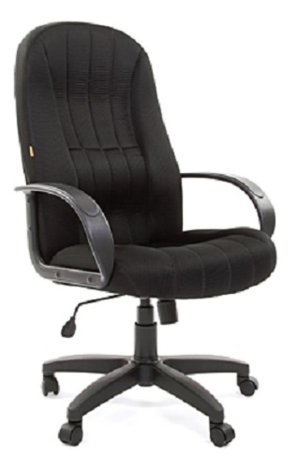 Кресло Chairman CH 685 10-356, черный, акрил, эргономичный дизайн, механизм качания TG, закругленные подлокотники, крестовина - пластик, регулировка высоты сиденья - газлифт, до 120кг