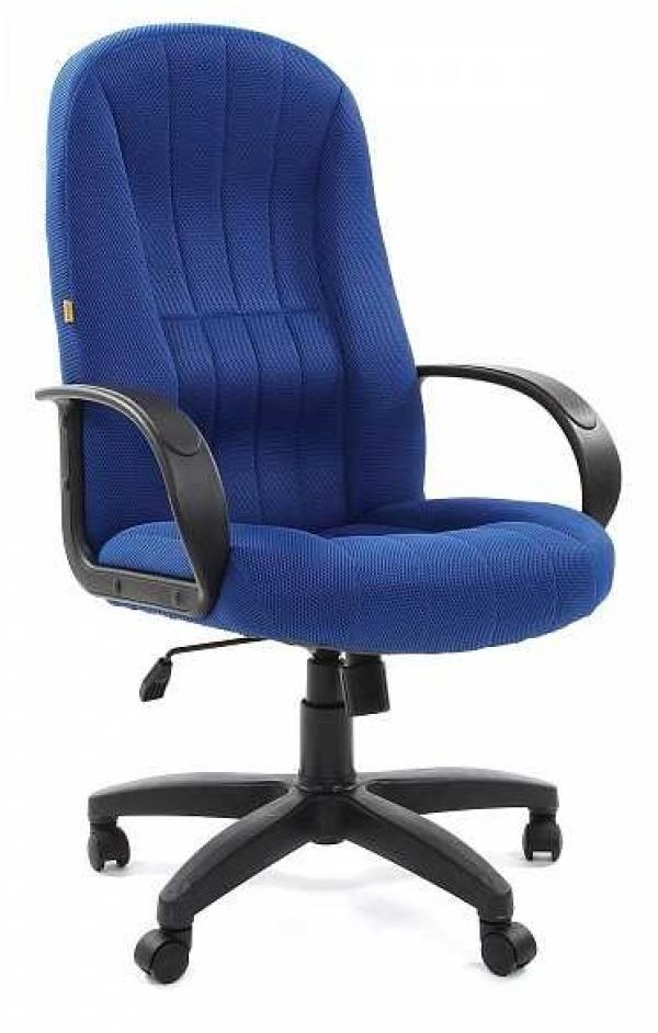 Кресло Chairman CH 685 10-362, синий, акрил, эргономичный дизайн, механизм качания TG, закругленные подлокотники, крестовина - пластик, регулировка высоты сиденья - газлифт, до 120кг