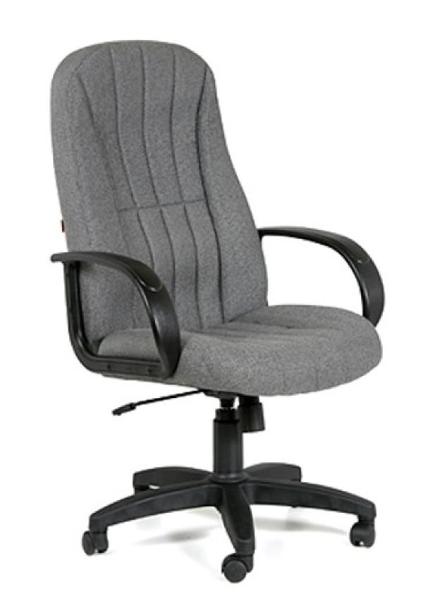Кресло Chairman CH 685 20-23, серый, акрил, эргономичная спинка, механизм качания TG, закругленные подлокотники, крестовина-пластик, регулировка высоты сиденья - газлифт, до 120кг