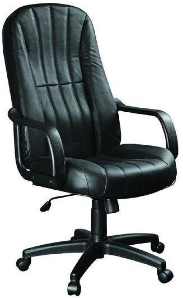 Кресло Chairman CH 685, черный, кожзаменитель, механизм качания TG, эргономичный дизайн, подлокотники закругленные, крестовина-пластик, регулировка высоты сиденья - газлифт, до 120кг