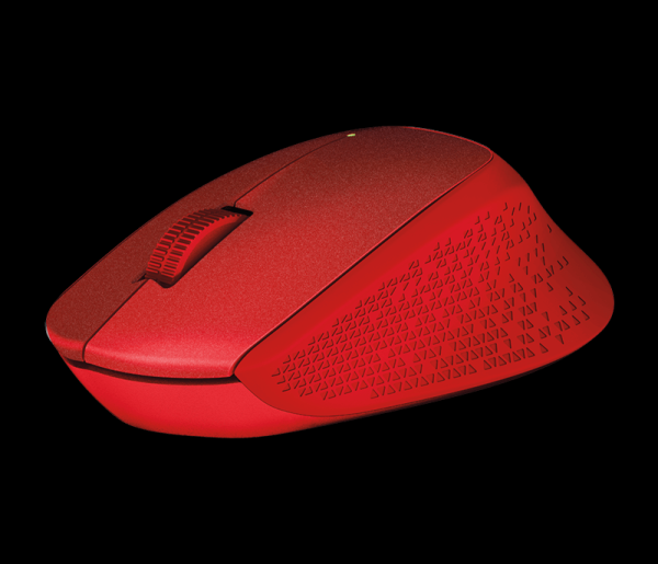 Мышь беспроводная оптическая Logitech M330 Silent Plus Wireless Mouse, USB, 3 кнопки, колесо, FM 10м, 1000dpi, 1*AA, бесшумная, для ноутбука, красный, 910-004911