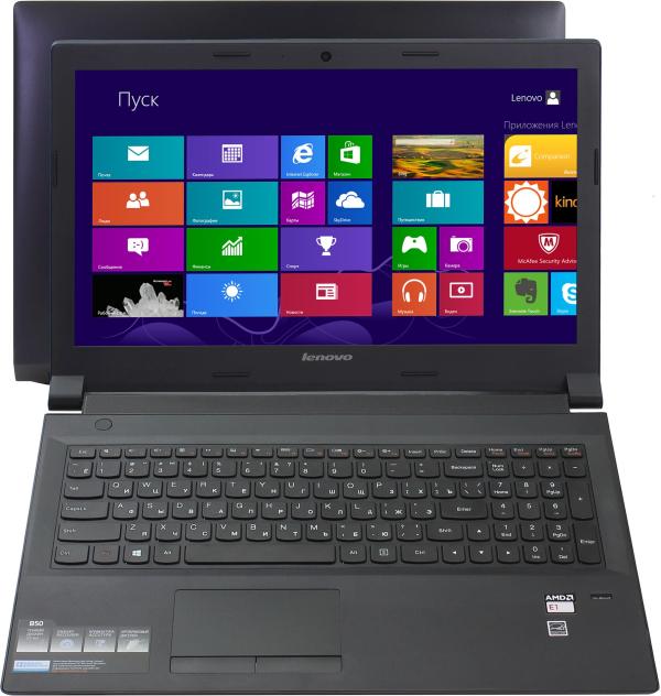 Ноутбук 15" Lenovo Ideapad B5045 (59-443385), AMD E1-6010 1.35 2GB 250GB Radeon R2 2*USB2.0/USB3.0 LAN WiFi HDMI/VGA камера SD 2.12кг W8.1 черный