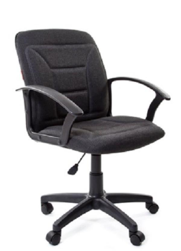 Кресло Chairman CH-627 15-13, серый, ткань, закругленные подлокотники, крестовина - пластик, регулировка высоты сиденья - газлифт, до 100кг