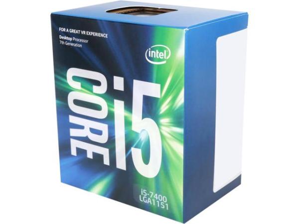 Процессор S1151 Intel Core i5-7400 3.0ГГц, 4*256KB+6MB, 8ГТ/с, Kaby Lake 0.014мкм, Quad Core, видео 1000МГц, 65Вт, BOX