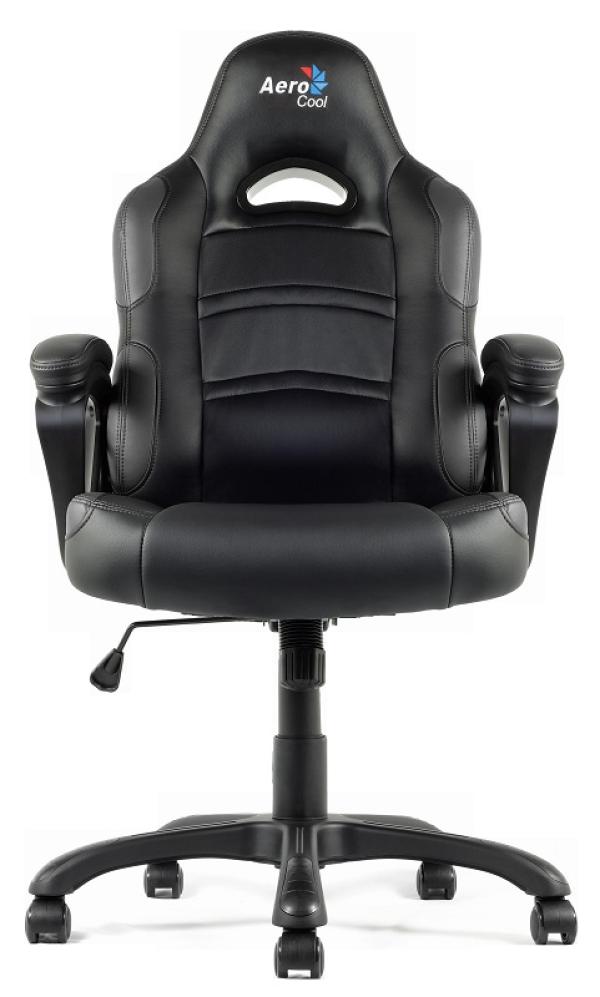 Кресло геймерское Aerocool AC80C-B, черный, кожзаменитель, механизм качания TG, подлокотники закругленные с мягкими накладками, крестовина-пластик, регулировка высоты-газлифт, до 130кг