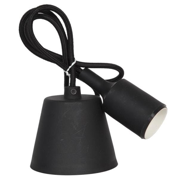Светильник декоративный ASD IN HOME, патрон, цоколь Е27, со шнуром, 1м, IP20, силиконовый, черный