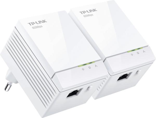 Адаптер Powerline TP-LINK TL-PA6010KIT, 2*RJ45 LAN 1Гбит/с, 2*Powerline HomePlug AV 600Мбит/с, 2 устройства