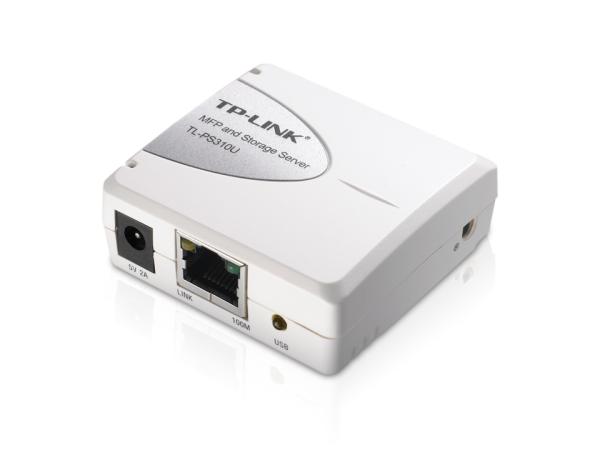 Принт-сервер TP-LINK TL-PS310U, 1*RJ45 100Мбит/с, 1*USB2.0, поддержка печати на МФУ