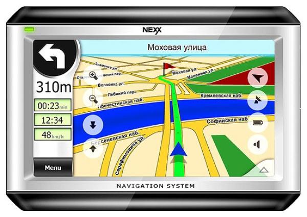 GPS навигатор автомобильный Nexx NNS-4300, 64MB, ЖКД 4.3", MMC/SD, USB2.0, Bluetooth, подсветка, сенсорный экран, Li-Ion, до 4ч, iGo, 117*83*17мм 155г