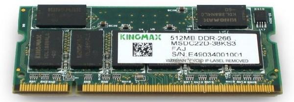 Оперативная память SO-DIMM DDR2  512MB, PC3200 Kingston KVR400D2S3/512, для ноутбука, 1.8В, б/у