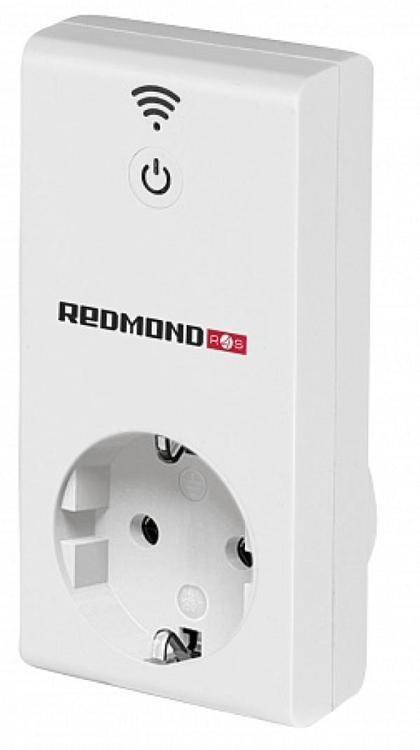 Розетка управляемая Redmond SkySocket RSP-102S-E SkySocket RSP-102S-E, Gateway, умная розетка, 1 евророзетка, 3.68кВт, 16A, 250В, управление со смартфона, WiFi, белый